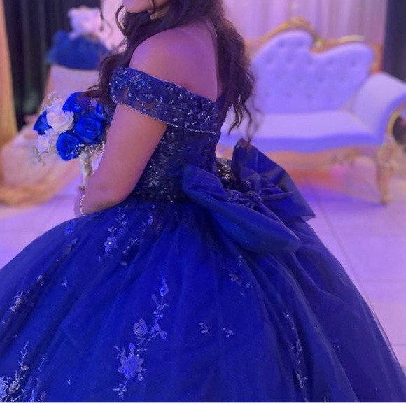 Quinceañera Navy blue dress - Picture 4 of 15